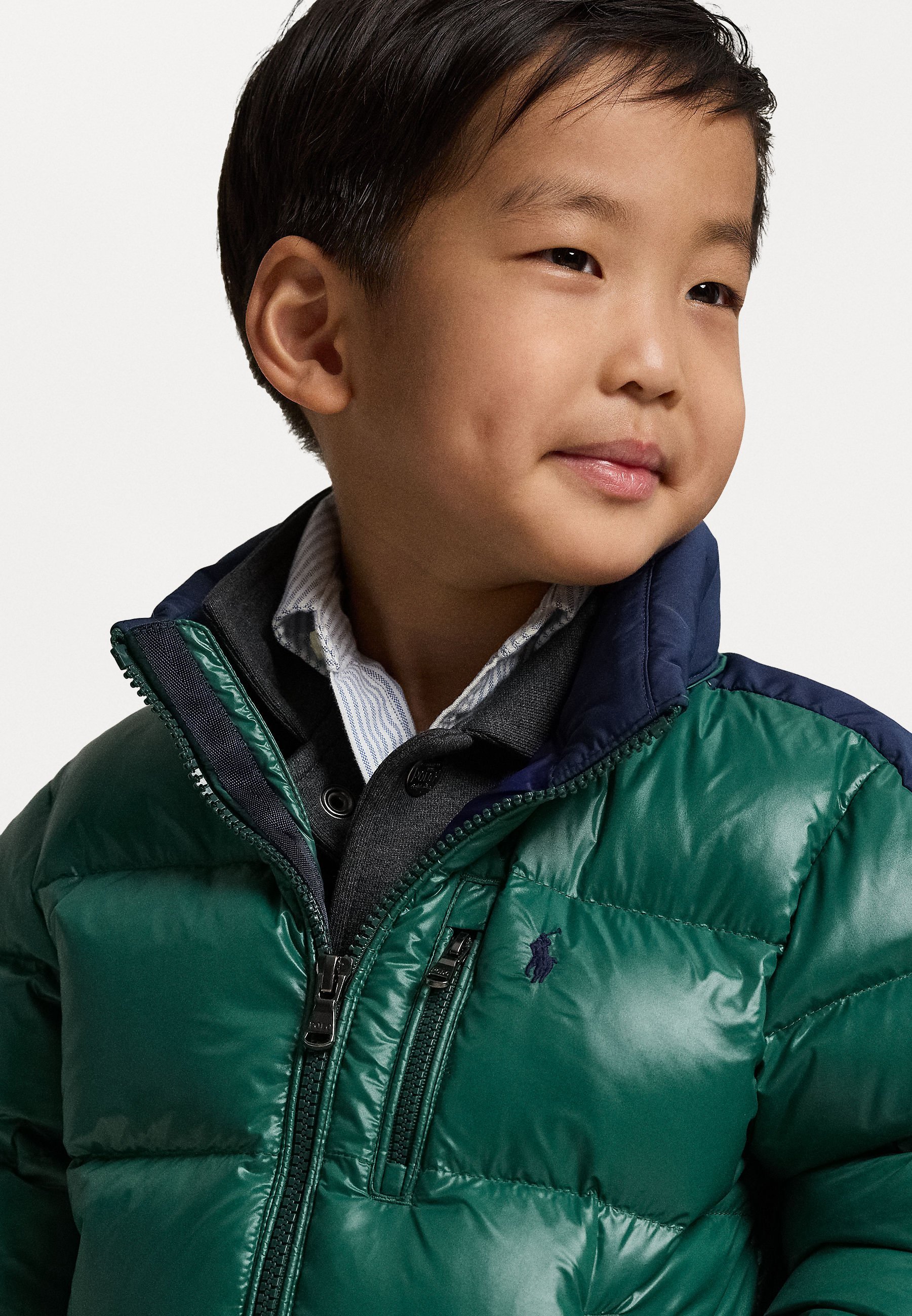 Polo Ralph Lauren LOGO DOWN HOODED JACKET - Kurtka puchowa - new forest
