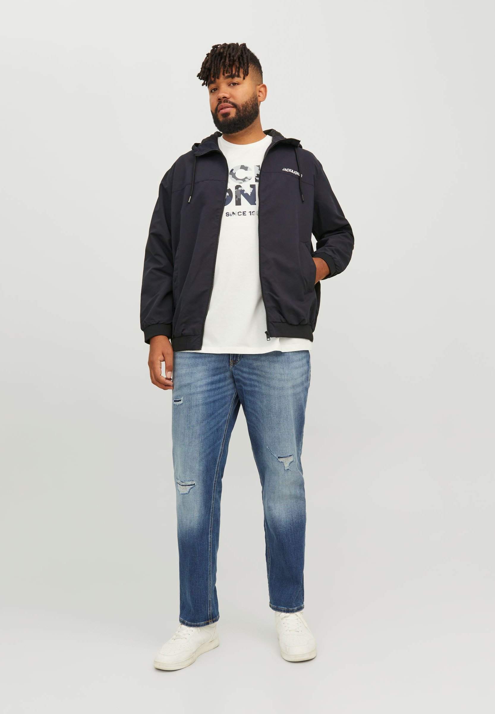 Lett jakke - blackJack & Jones JJERUSH HOOD - Lett jakke - black
