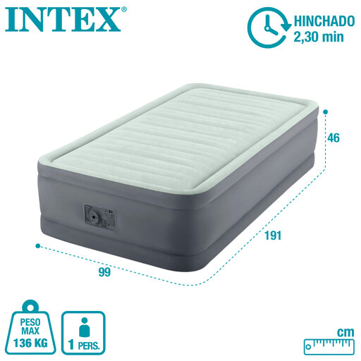  Matelas gonflable Intex Première I - 99 x 191 x 46 cm