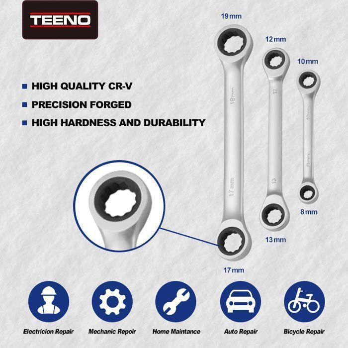 Socket and bit set - TEENO - CR-V - 1/4