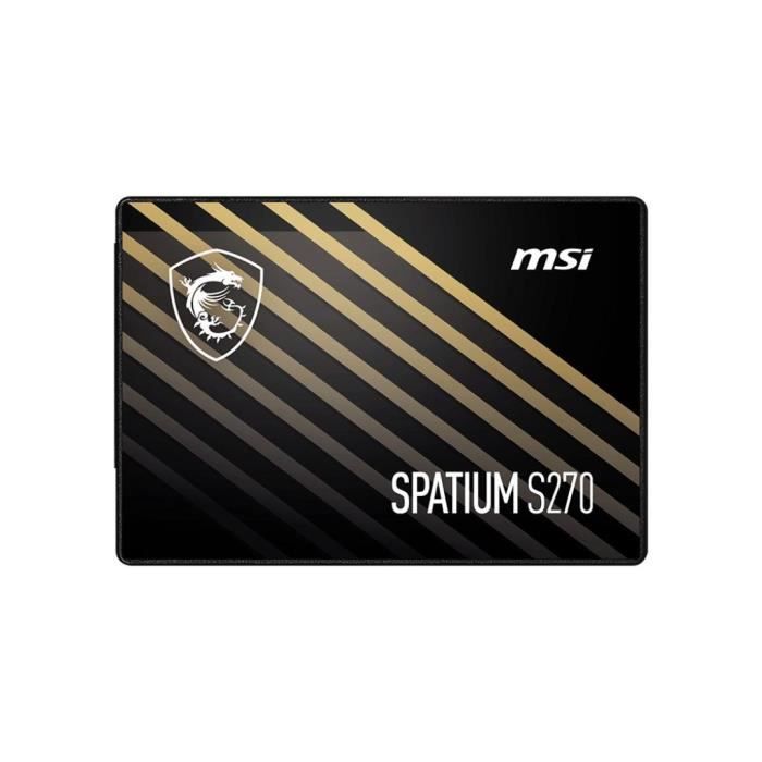 SSD interno - MSI - SPATIUM S270 - 480GB - SATA 2.5 - Velocidades incríveis