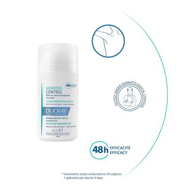 Ducray Hidrosis Control antiperspirantti roll-on 48 tuntia 40ml