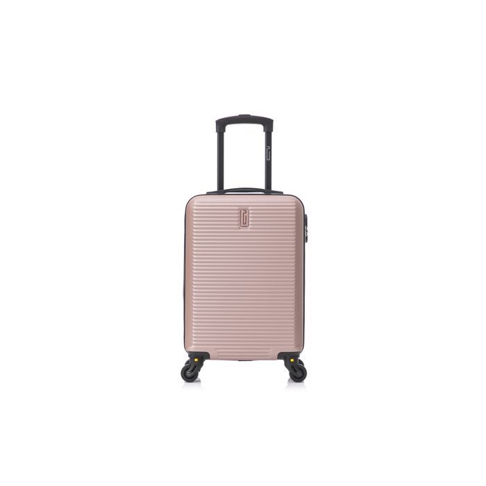 EasyJet Kabinenkoffer 45x36x20cm | CELIMS Wochenendkoffer | EasyJet Kabinenkoffer | Abnehmbare Rollen | Vorhängeschloss | Roségold
