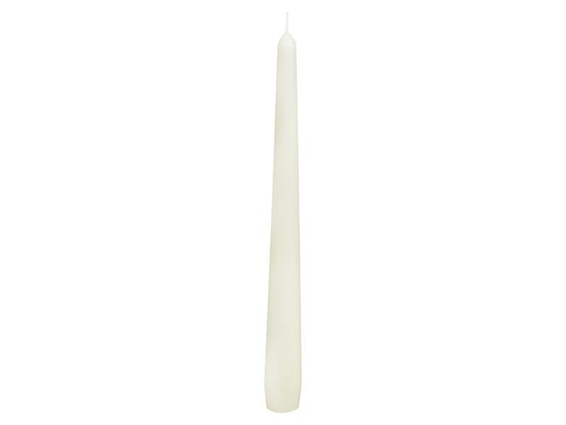 Świeca szpica 1 szt. 24,5 cm ecru