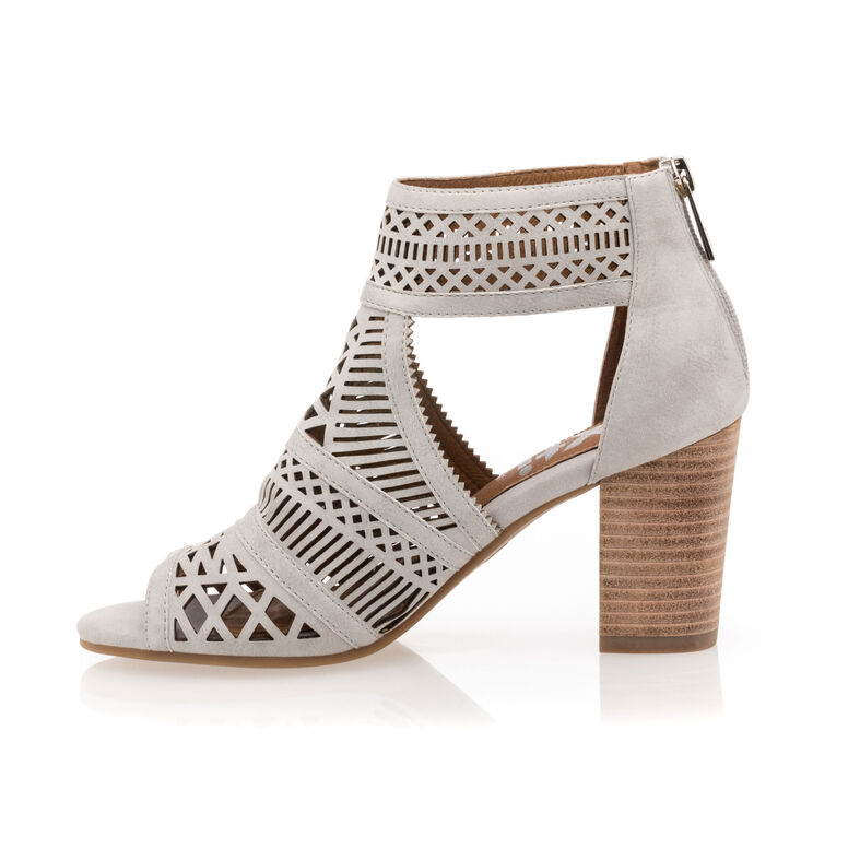 Graue Damensandalen / Zehenfreie Schuhe
