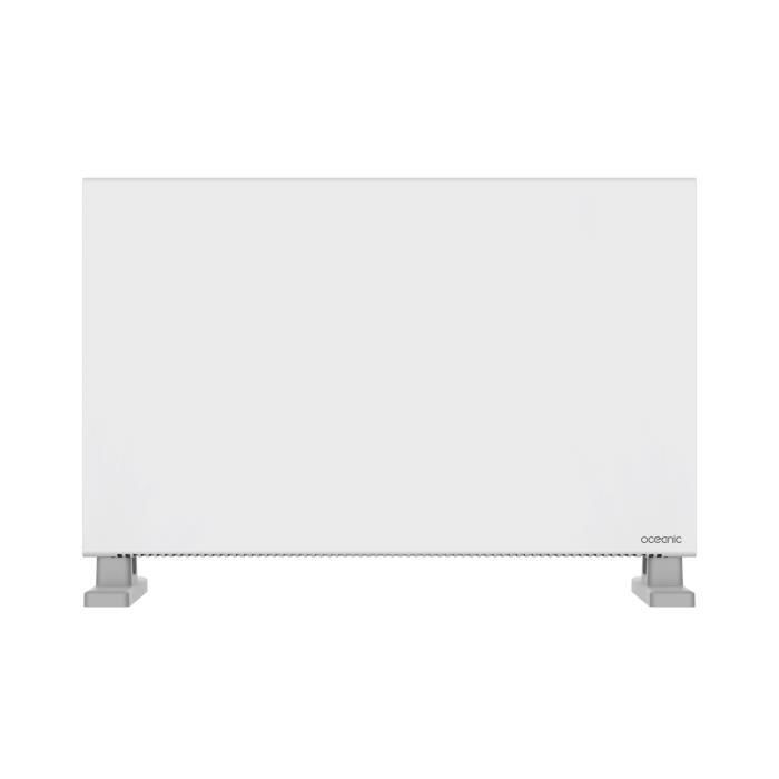 Calefactor eléctrico portátil por convección - OCEANIC - 2000 W - 2 niveles de potencia - Blanco mate