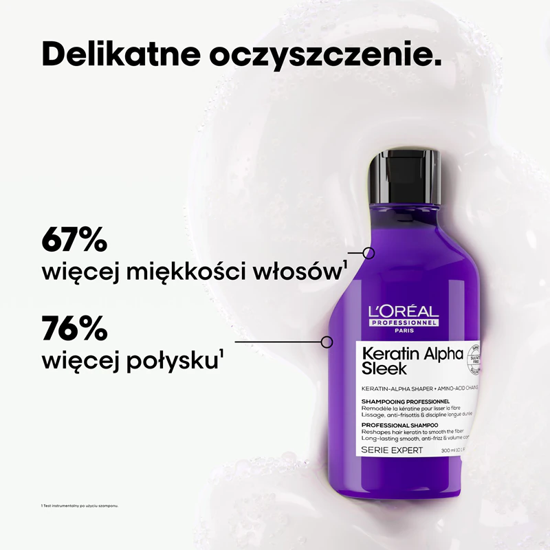 L'Oréal Professionnel Serie Expert Keratin Alpha Sleek šampón pre hladké vlasy