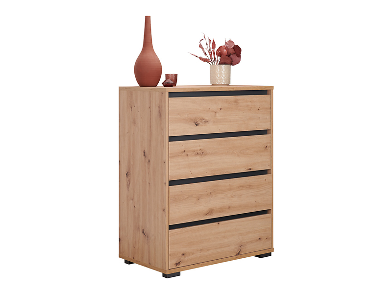 Komoda Line 80 cm z 4 szufladami dąb artisan