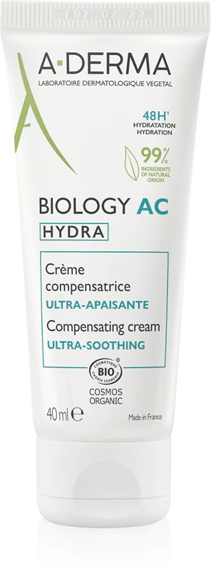 A-Derma Biology AC Hydra raminamasis drėkiklis, 48 valandų poveikis