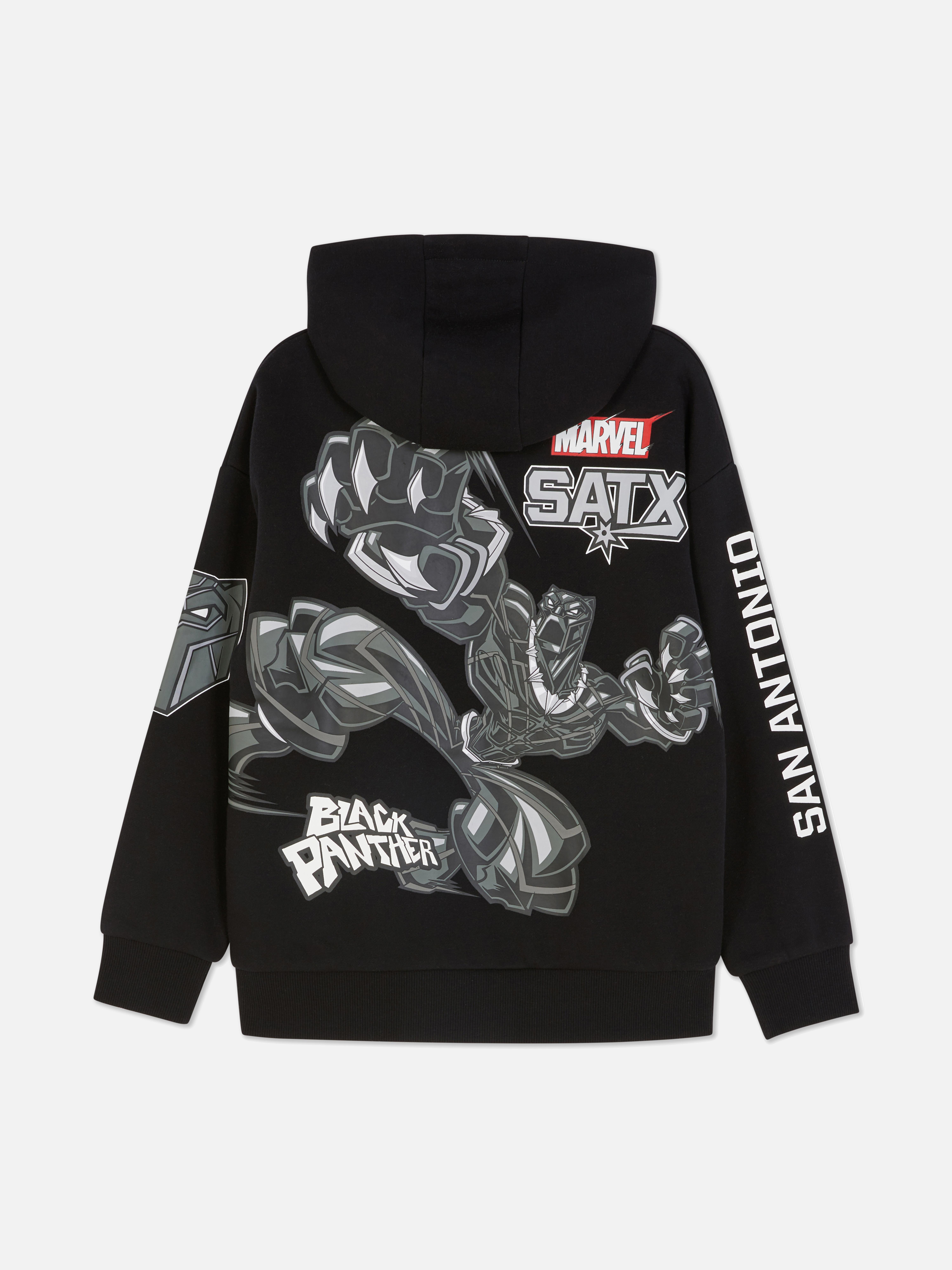 Hanorac NBA San Antonio Spurs și Marvel Black Panther Un hanorac clasic cu imprimeu The Spurs și Black Panther