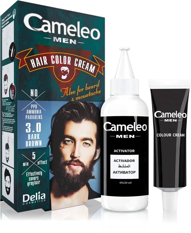 Tintura para cabelo Cameleo Men da Delia Cosmetics