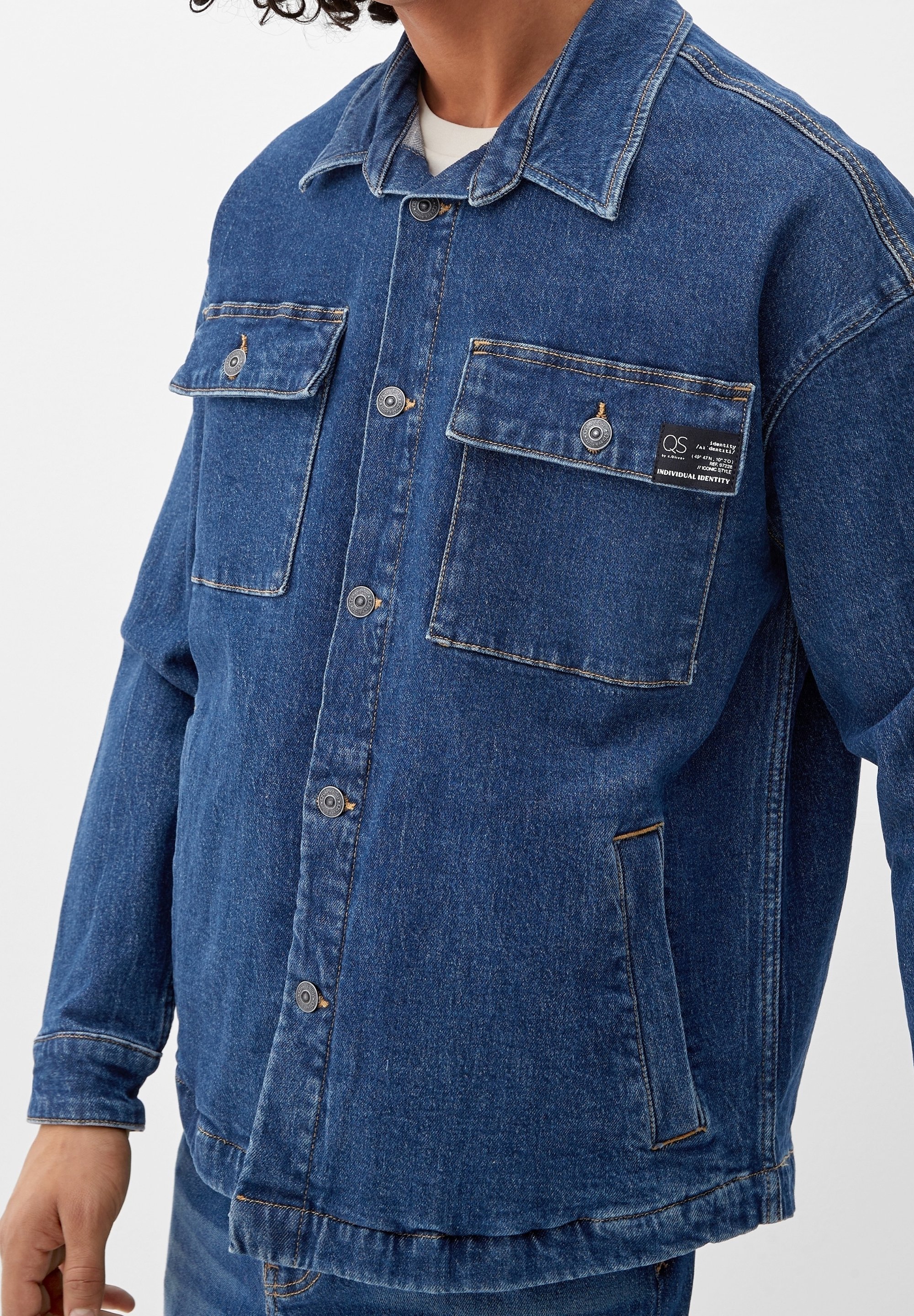 QS Jeansjacke - gewaschener Denim