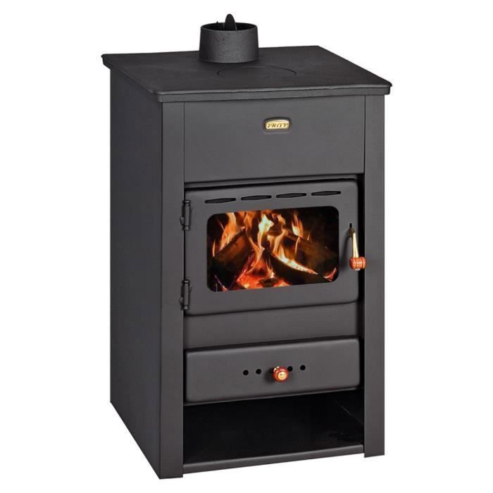 Poêle à bois PRITY K2 CP 10 kW noir graphite