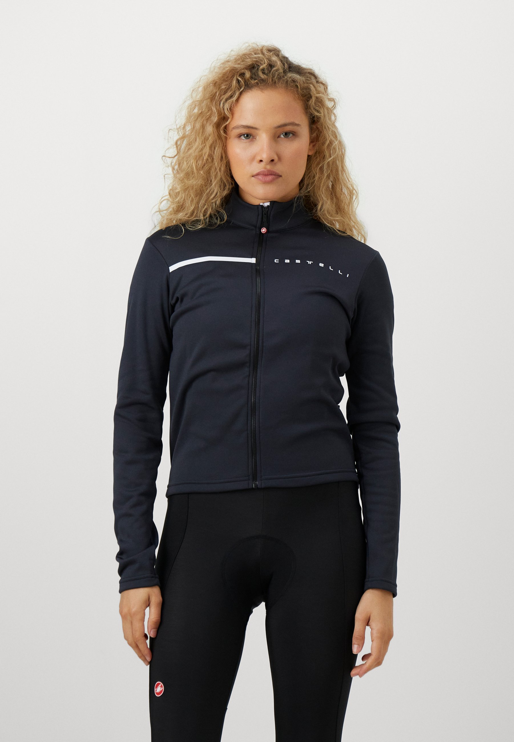 Castelli SINERGIA - Radtrikot - hellschwarz/weiß