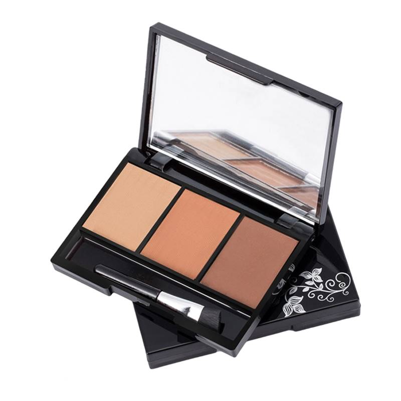 Paleta de maquillaje de cejas y sombras de ojos de 3 colores, larga duración, resistente al agua, tonos para cejas, iluminador en polvo, sombra para nariz.
