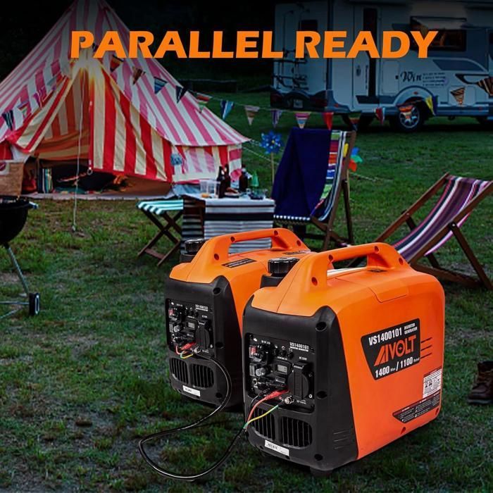 Generator - BAZARLAND30 - 1400W - Silent - AC 230V/DC 12V/USB Outlets - Portable