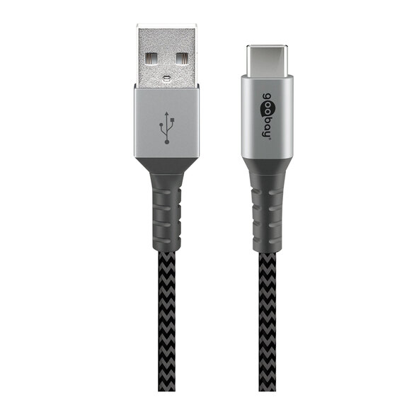 USB-C/A 2.0 datakabelbundel, 1 m + 2 m