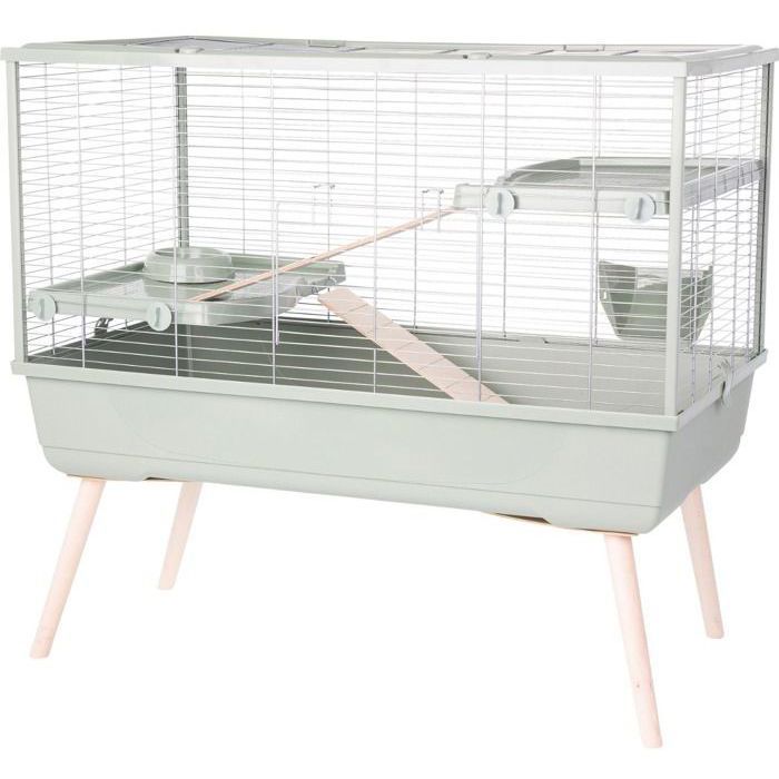 Jaula de alambre ZOLUX para conejos y roedores con patas, 2 niveles - L. 99 x An. 54 x Al. 92 cm - NeoLife - Zolux Verde