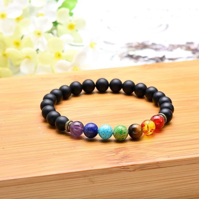 Chakra Lava Stone Bracelet for Women - RVU6J