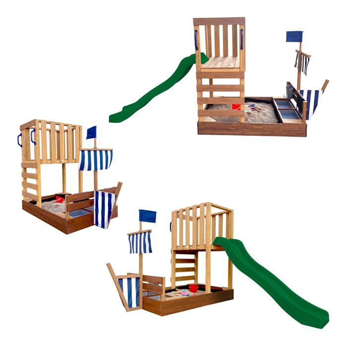 Zona de juegos - AXI - Vicky - Madera de cicuta - Tobogán de 175 cm - Arenero incluido