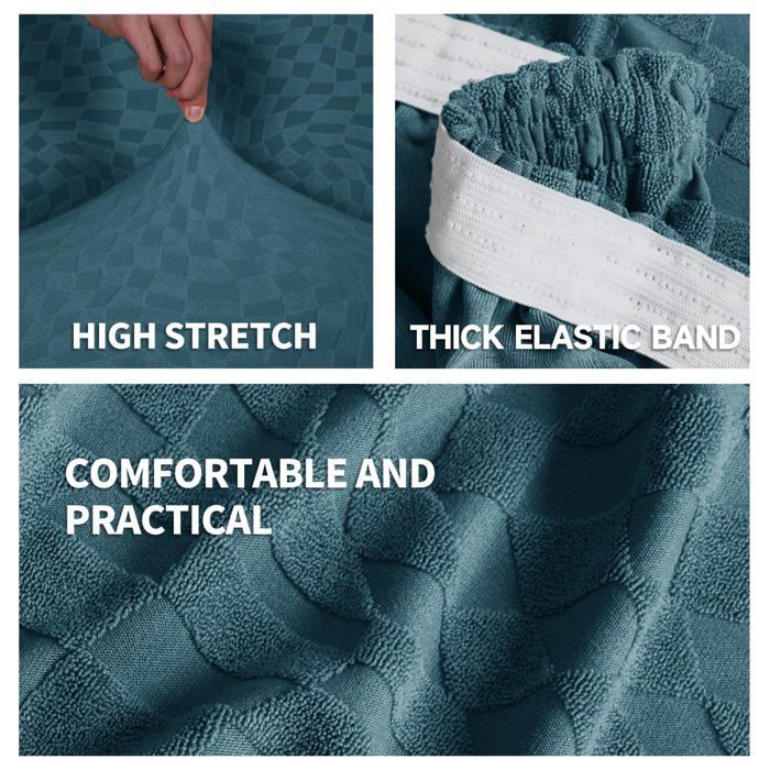 Ystyle Housse Assise Canapé, Housse Coussin Canape Extensible,Protection Meubles Couvre Pour Canapé (1 Place*3, Turquoise)