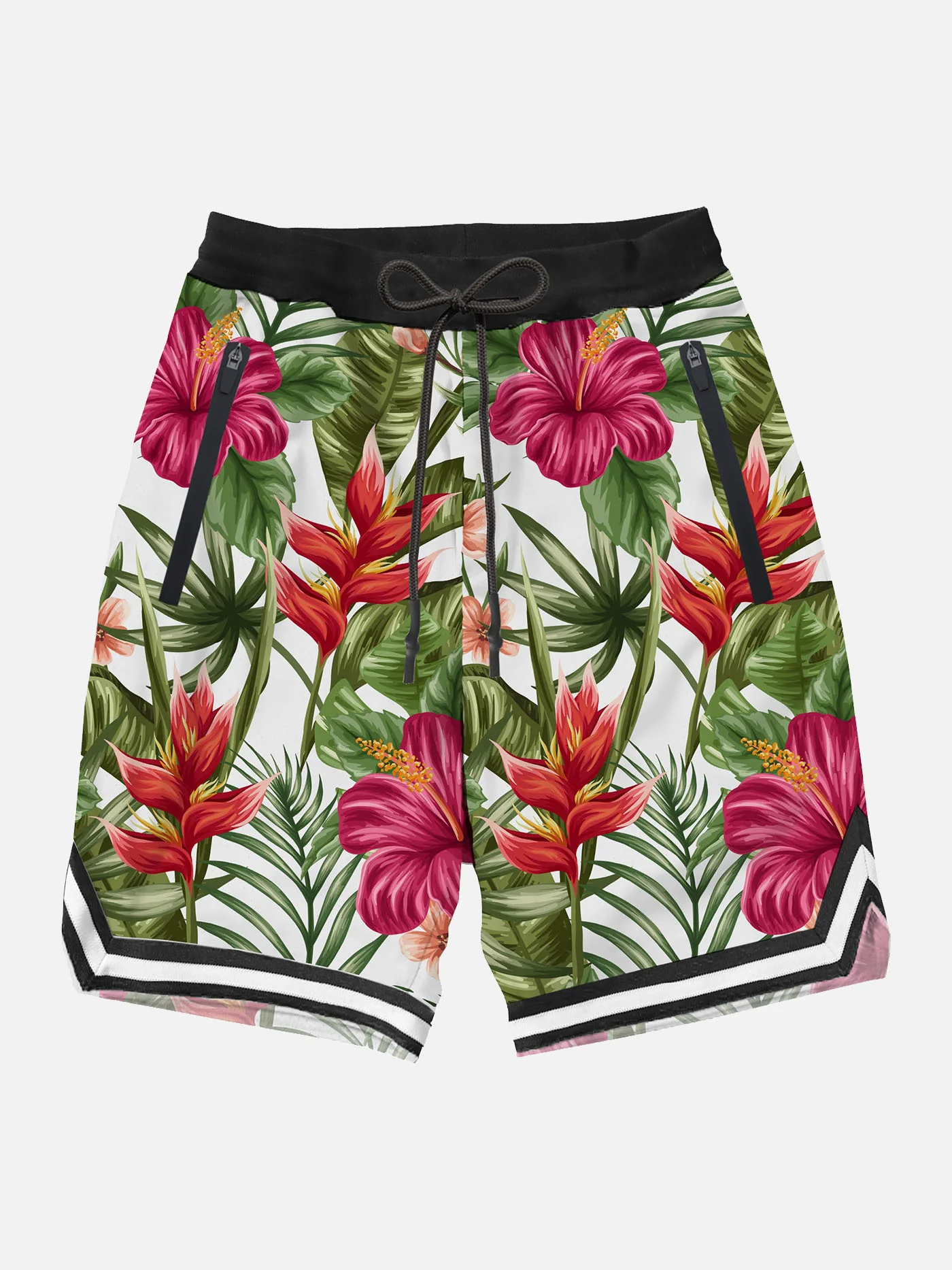Zwempak in surfstijl met tropische print