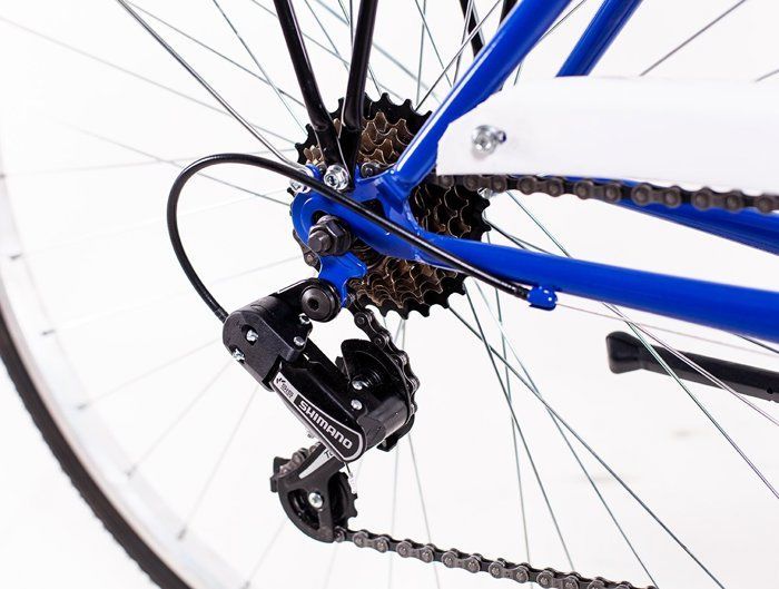 MARIO SCHIANO vélo de ville 28 hommes , vélo de marche 7 vitesses Shimano , Bleu