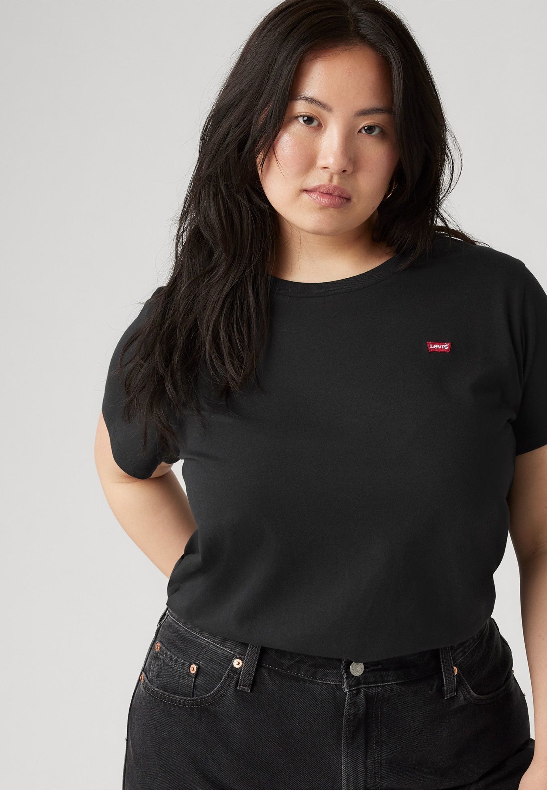 Levi's® Plus THE PERFECT TEE - Koszulka basic - mineral black