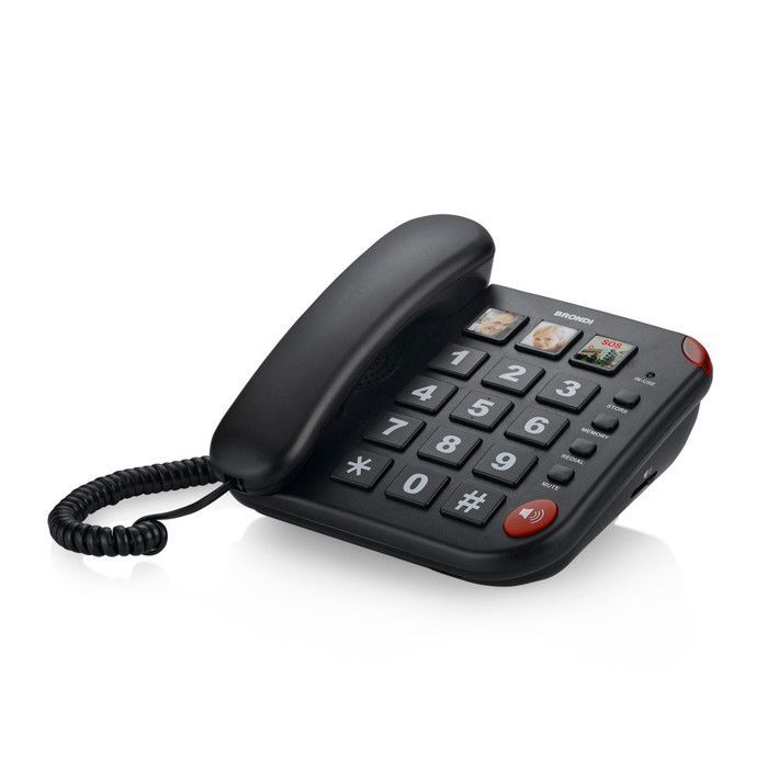 Brondi BRAVO 15 Téléphone filaire noir