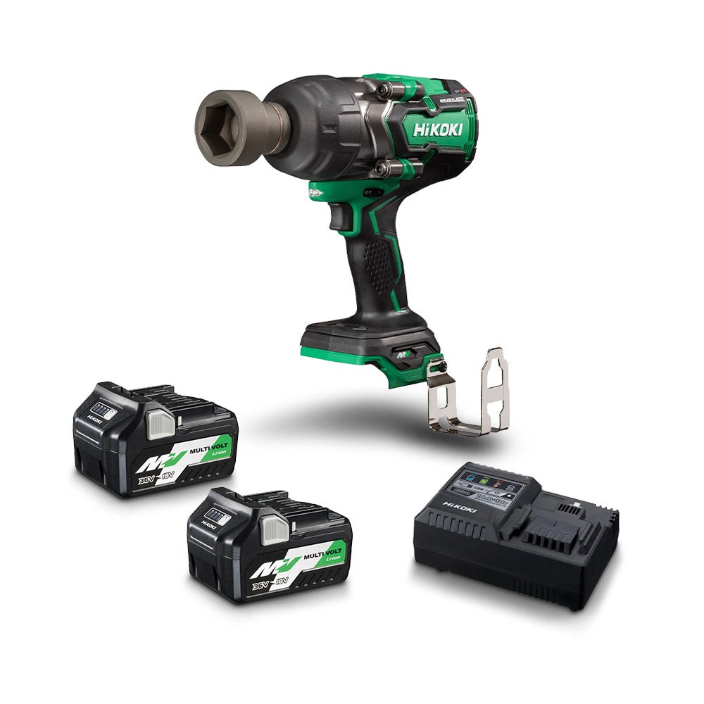 HIKOKI 36V Akku-Schlagschrauber-Set 19mm 2 x 5,0/2,5Ah WR36DF(HRZ)
