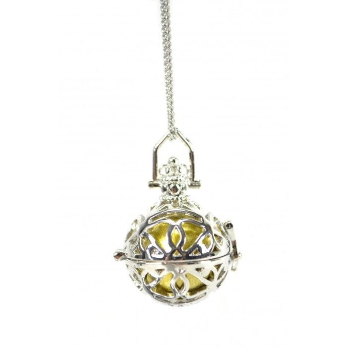 Colar da moda com pingente de metal prateado para gestantes