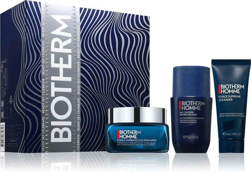 Kit de presente Biotherm Homme Force Supreme Face Reshaper Cream para homens