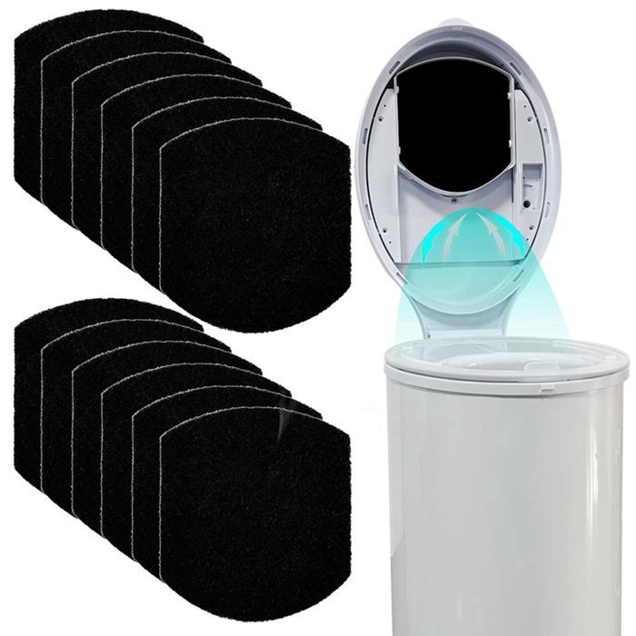 Paquete de 12 desodorizantes para cubos de pañales Ubbi, filtros de carbón activado absorbentes de olores para pañales de acero Ubbi.