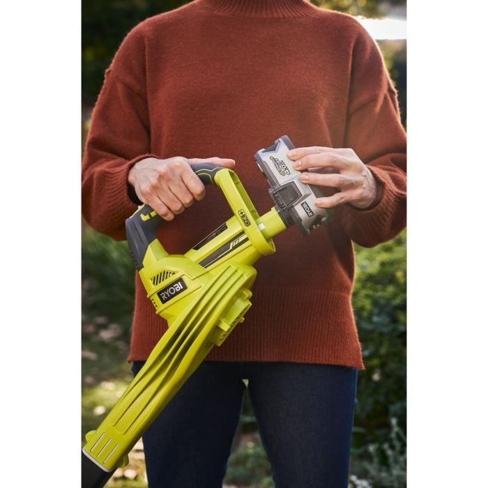 RYOBI - Souffleur 18V ONE+ - vitesse max. soufflerie 245 km/h - débit air max. : 2,6 m³/min - sans batterie ni chargeur - OBL1820S