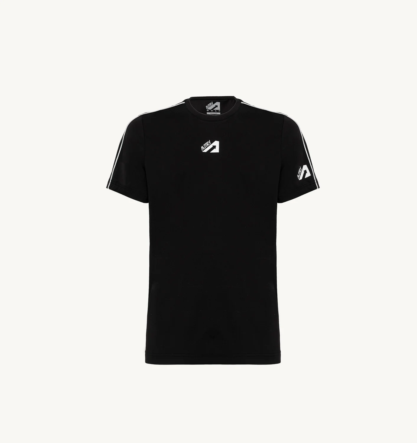 TRICOU DE TENIS NEGRU CU GUARNIȚII CONTRASTANTE