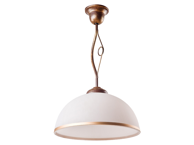 Lampa wisząca Retro szklana biała