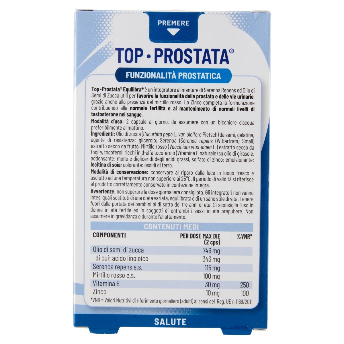 EQUILIBRA Equilibra Top Prostate 40 capsules Voedingssupplement voor de prostaatgezondheid