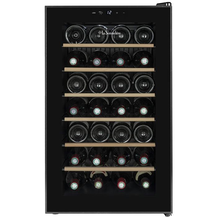 Cantinetta portabottiglie - LA SOMMELIERE - 28SILENCE - 28 bottiglie - Classe F - 43 x 49,5 x 72,8 cm - Nero