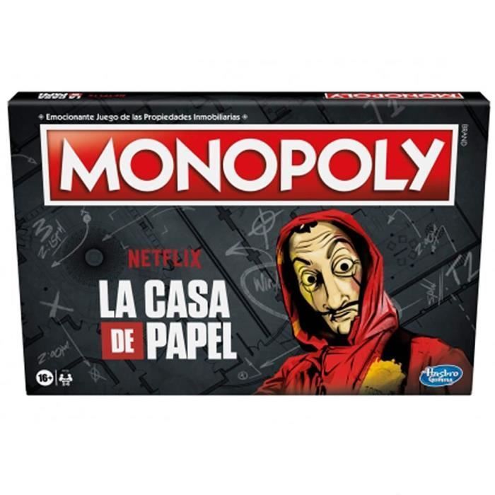 MONOPOLY La Maison de Papier - Jeu de plateau multicolore, 16+ ans, 2+ joueurs