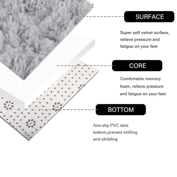 Alfombra de pelo largo para salón - Suave y mullida - Moderna para cualquier habitación