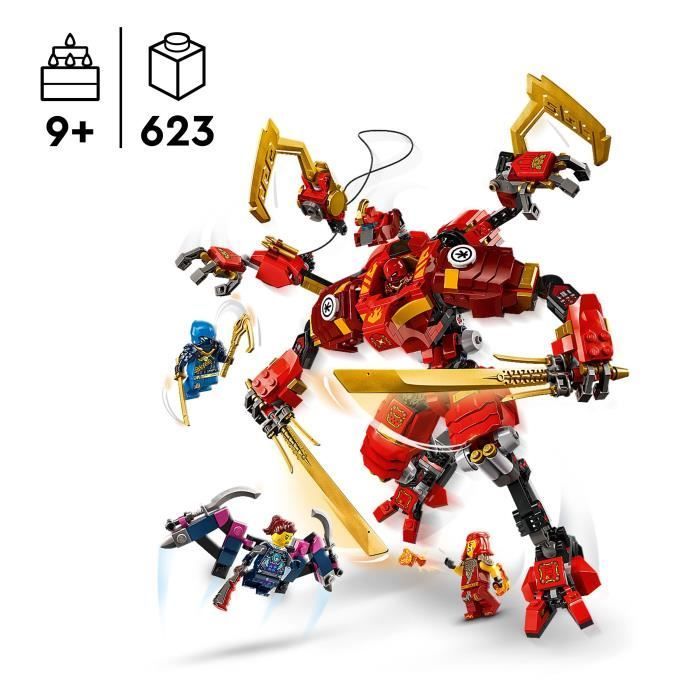LEGO NINJAGO 71812 Kais Ninja-Kletterroboter, Abenteuer-Spielset für Kinder