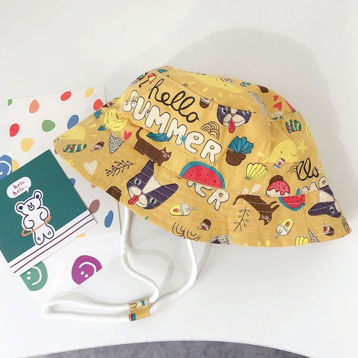 Gorro FUNMOON para niño, gorro de verano para el sol, gorro de playa tipo cubo para bebé, gorro de pescador ajustable - 686121