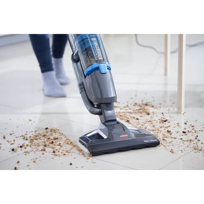 BISSELL 1977N Vac&Steam - Aspirapolvere e pulitore a vapore con filo - Per pavimenti duri, piastrelle, parquet - Funzione di regolazione del vapore