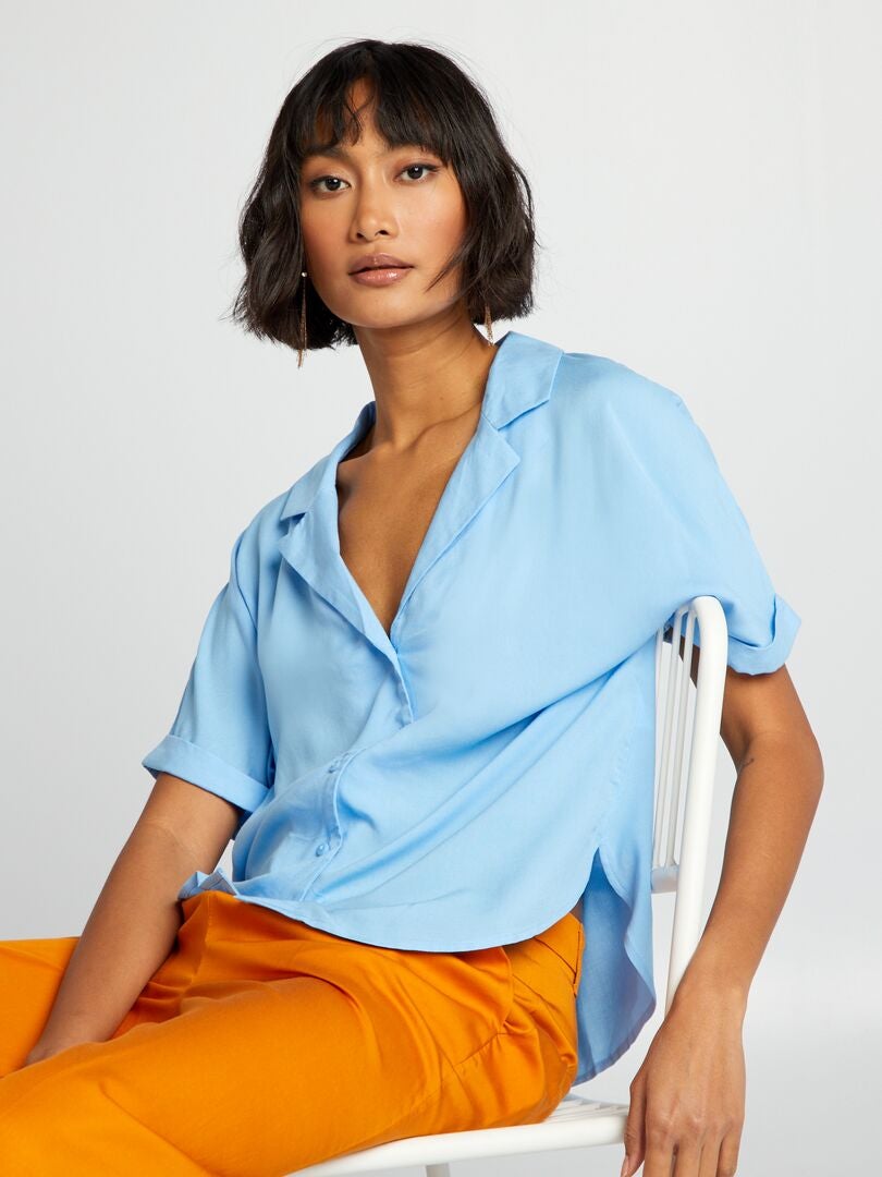 Lichtgewicht blouse - BLAUW
