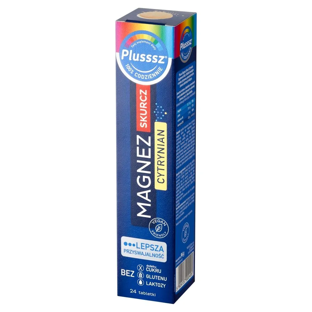 Plusssz Magnez Skurcz Cytrynian, Tabletki musujące