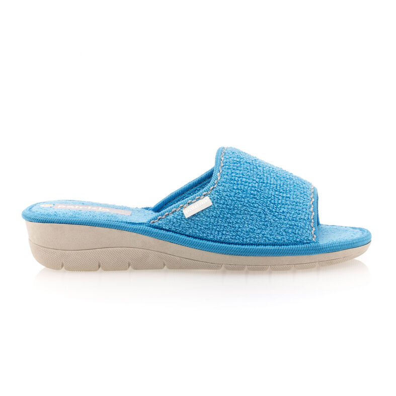 Blaue Damenpantoffeln