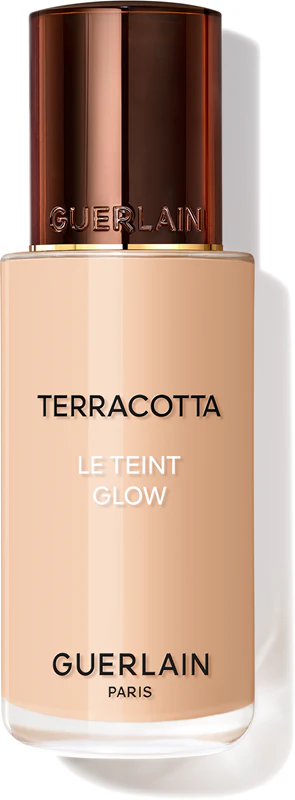 Base líquida iluminadora GUERLAIN Terracotta Le Teint Glow para um look natural
