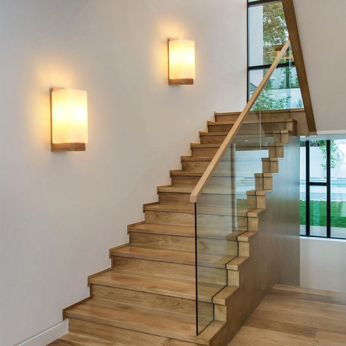 DELIPOP Applique Murale Vintage - Bois Naturel et Métal - Support E27 Max 60W - Idéale pour Couloir et Escalier