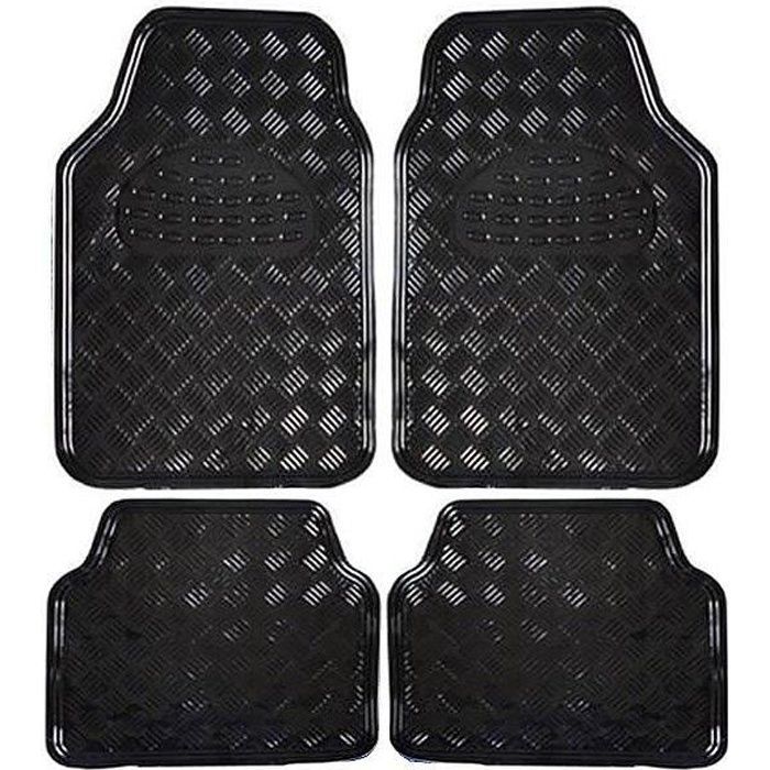 Alfombrillas universales para coche WOLTU, juego de 4, de plástico, moqueta o PVC, color negro.