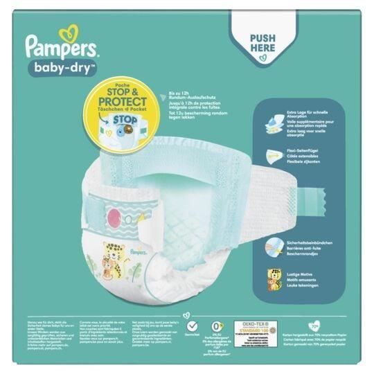 PAMPERS Baby-Dry Taille 5 - 82 Couches - 11/16 kg